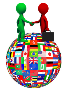 Handshake-Globe-Flags